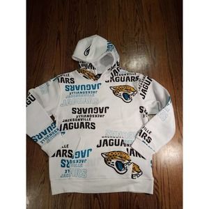Jacksonville Jaguars Hoodie Youth size 18-20 White Sweatshirt NFL Team Apparel